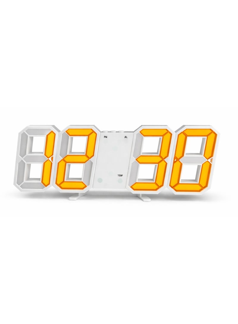 3D LED Digital Wall Clock – Time, Date & Temperature Display with Alarm, Auto Brightness & 12/24H Format - Image 2